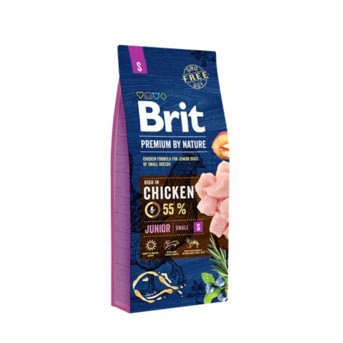 Brit Premium Junior S Сухий корм для цуценят і молодих собак малих порід, віком від 1 до 12 місяців 8 кг
