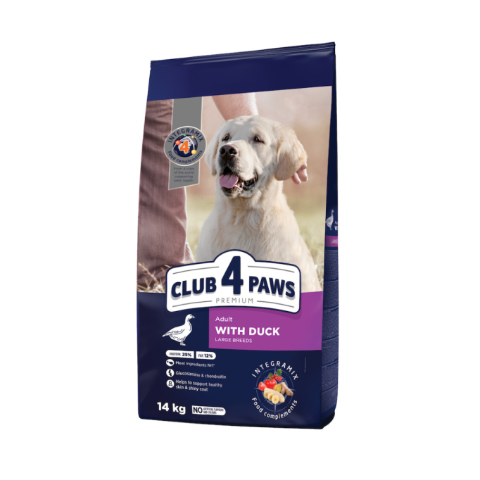 Club 4 Paws Adult Large Breeds Duck Сухий корм з качкою для дорослих собак великих порід 14кг