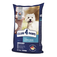 Club 4 Paws Adult Small Breeds Lamb & Rice Гіпоалергенний сухий корм з ягням та рисом для дорослих собак малих порід 14кг