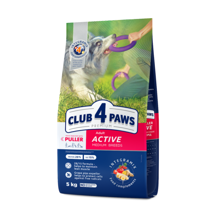Club 4 Paws Active Adult Medium Breed Сухий корм для дорослих активних собак середніх порід 5кг
