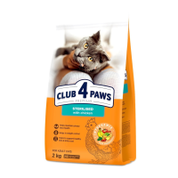 Club 4 Paws Adult Cats Sterilised with chicken Сухий корм з куркою для стерилізованих котів 2кг