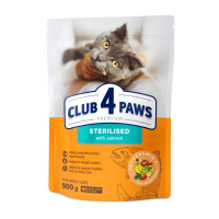 Club 4 Paws Adult Cats Sterilised Salmon Сухий корм з лососем для стерилізованих дорослих котів 900г