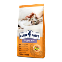 Club 4 Paws Adult Cats Indoor 4 in 1 Сухий корм для дорослих котів, що живуть у приміщенні "4 в 1" 14кг