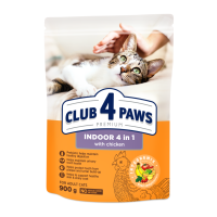 Club 4 Paws Adult Cats Indoor 4 in 1 Сухий корм для дорослих котів, що живуть у приміщенні "4 в 1" 900г