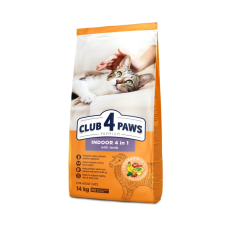 Club 4 Paws Adult Cats Indoor 4 in 1 Lamb Сухий корм з ягням для котів, що живуть в приміщенні 14кг