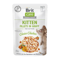 Brit Care Kitten Fillets in Gravy Choice Chicken Вологий корм з куркою для кошенят (в соусі) 85г 24шт