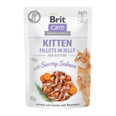 Brit Care Kitten Fillets in Jelly Savory Salmon Вологий корм з лососем для кошенят (в желе) 85г 24шт
