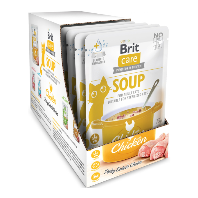 Brit Care Soup Chicken Вологий корм суп з куркою для дорослих котів 75г 15шт