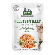 Brit Care Cat Fillets in Jelly Wholesome Tuna Вологий корм з тунцем для дорослих котів (в желе) 85г 24шт
