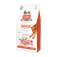 Brit Care Indoor Anti-Stress Fresh Chicken Беззерновий гіпоалергенний сухий корм для дорослих котів які живуть в приміщенні 400г