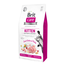 Brit Care Kitten Healthy Growth & Development Fresh Chicken & Turkey Беззерновий гіпоалергенний сухий корм для кошенят 7кг