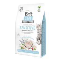 Brit Care Sensitive Food Allergy Management Insect & Fresh Herring Сухий корм для дорослих котів з харчовою непереносимістю з комахами та рибою 400г								