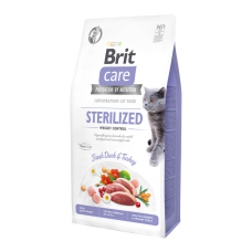 Brit Care Sterilized & Weight Control Fresh Duck & Turkey Беззерновий гіпоалергенний сухий корм для дорослих стерилізованих котів з надмірною вагою 7кг