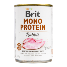 Brit Mono Protein Rabbit Dog Вологий корм з кроликом для дорослих собак (паштет) 400г