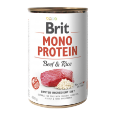 Brit Mono Protein Beef and Rice Dog Вологий корм з яловичиною та рисом для дорослих собак (паштет) 400г