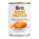 Brit Mono Protein Turkey and Sweet Potato Dog Вологий корм з індичкою та бататом для дорослих собак (паштет) 400г