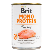 Brit Mono Protein Turkey Dog Вологий корм з індичкою для дорослих собак (паштет) 400г