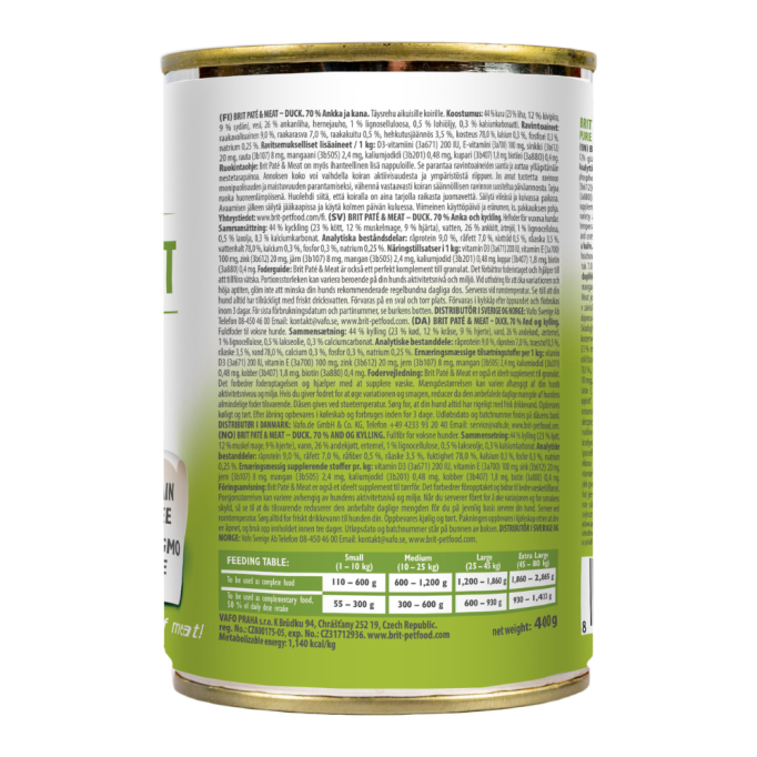 Brit Care Pate and Meat Dog Вологий корм з качкою для дорослих собак (паштет) 400г