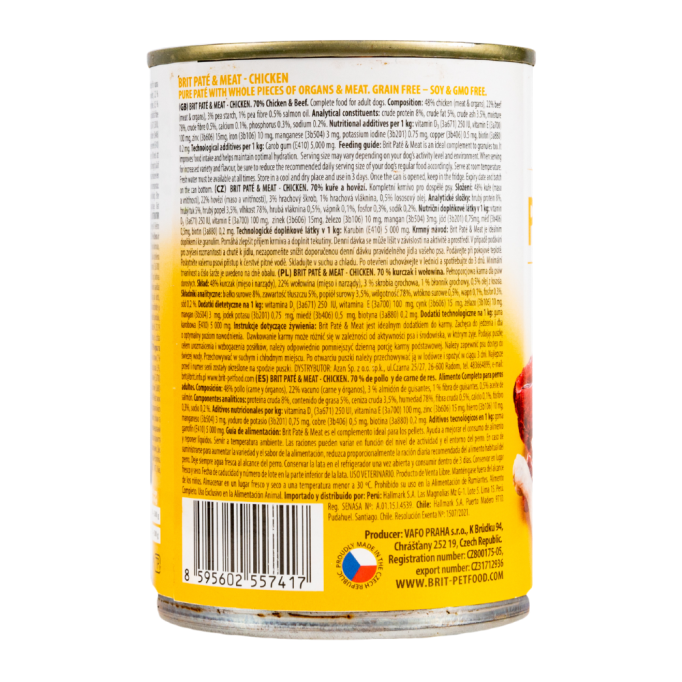 Brit Care Pate and Meat Dog Вологий корм з куркою для дорослих собак (паштет) 400г
