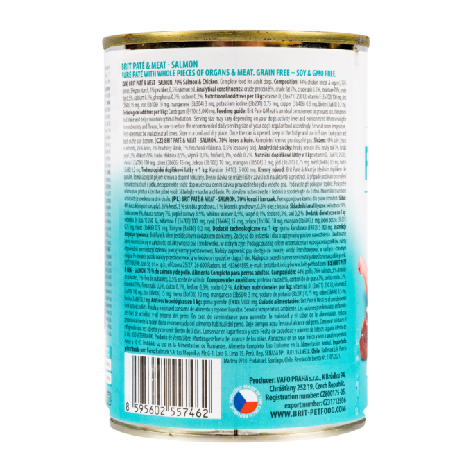 Brit Care Pate and Meat Dog Вологий корм з лососем для дорослих собак (паштет) 400г