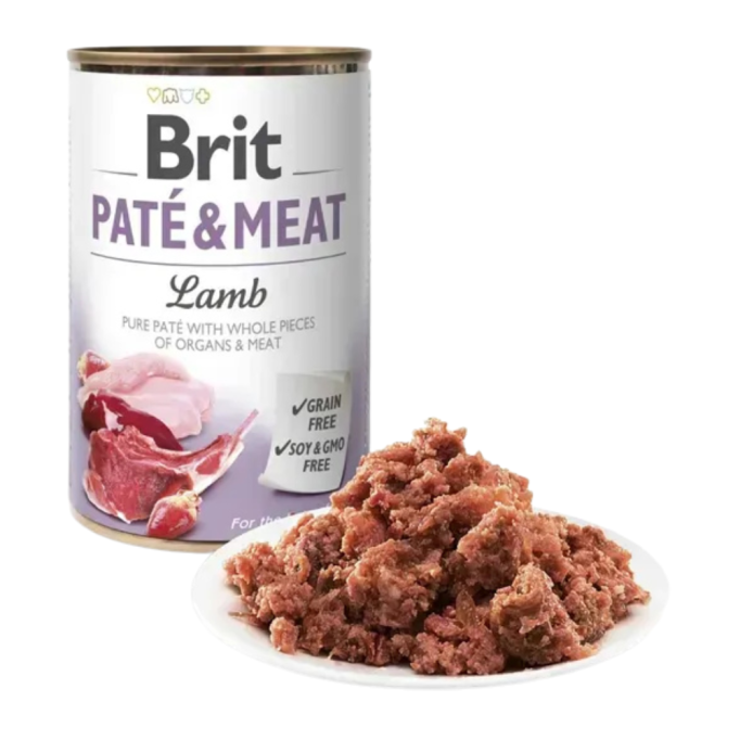 Brit Care Pate and Meat Dog Вологий корм з ягням для дорослих собак (паштет) 400г