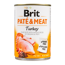 Brit Care Pate and Meat Dog Вологий корм з індичкою для дорослих собак (паштет) 400г