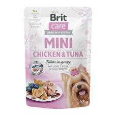 Brit Care Dog Mini Chicken & Tuna Fillets In Gravy Вологий корм з куркою та тунцем для дорослих собак малих порід (в соусі) 85г 24шт
