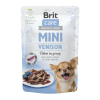 Brit Care Dog Mini Venison Fillets In Gravy Вологий корм з олениною для дорослих собак малих порід (в соусі) 85г 24шт