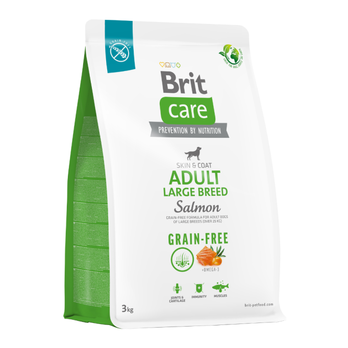 Brit Care Dog Grain-free Adult Large Breed Сухий беззерновий корм з лососем для дорослих собак великих порід 3кг