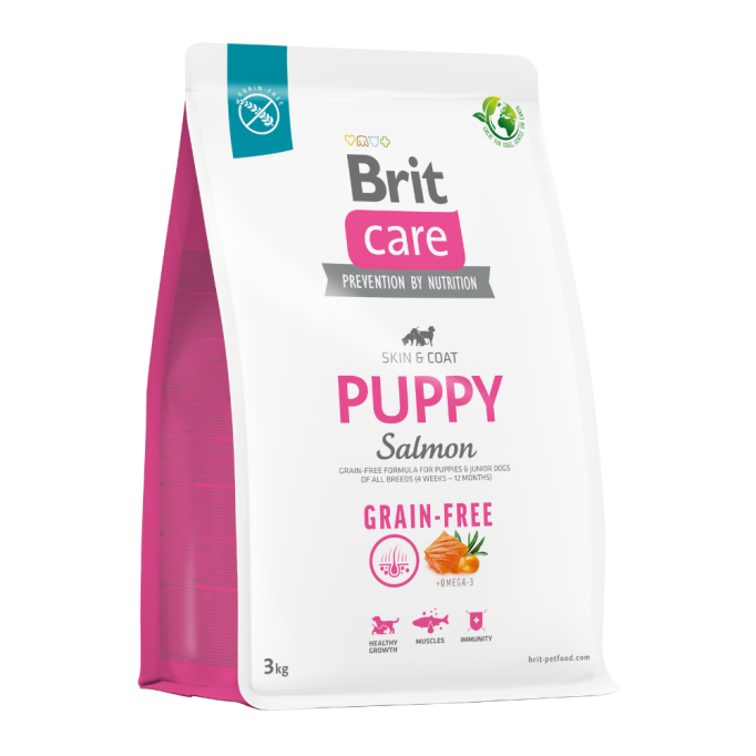 Brit Care Dog Grain-free Puppy Сухий беззерновий корм з лососем для цуценят всіх порід 3кг