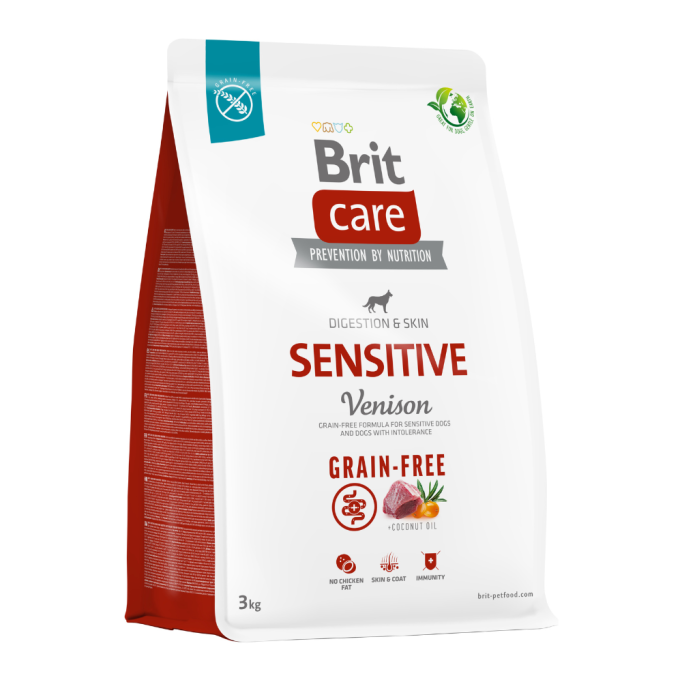 Brit Care Dog Grain-free Sensitive Сухий беззерновий корм з олениною для дорослих собак з чутливим травленням 3кг