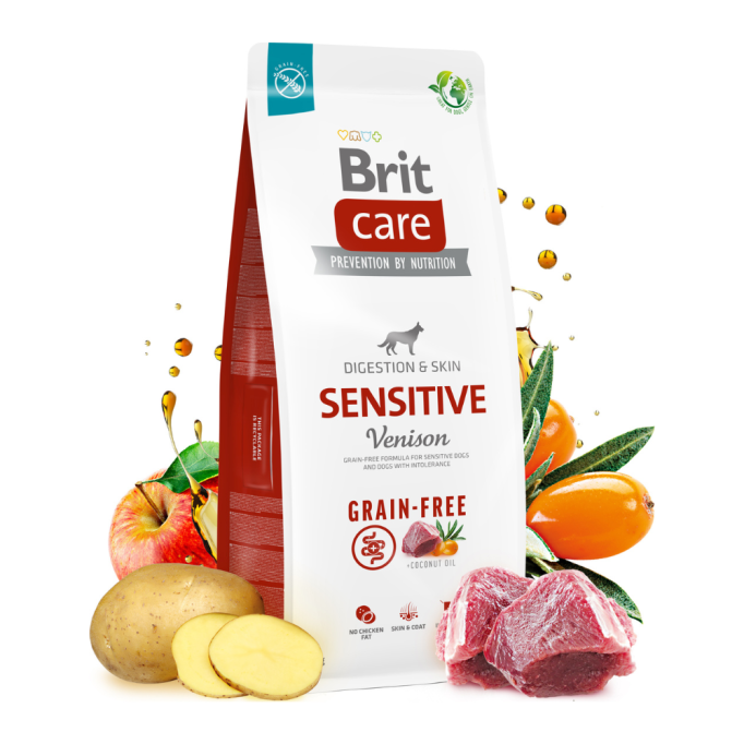 Brit Care Dog Grain-free Sensitive Сухий беззерновий корм з олениною для дорослих собак з чутливим травленням 12кг