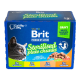 Brit Premium Cat Sterilised Plate Chunks Асорті набір вологого корму сімейна тарілка для дорослих стерилізованих котів (в соусі) 100г 12шт