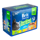 Brit Premium Cat Sterilised Plate Chunks Асорті набір вологого корму сімейна тарілка для дорослих стерилізованих котів (в соусі) 100г 12шт