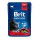 Brit Premium Cat Beef Stew & Peas pouch Вологий корм з тушкованою яловичиною та горошком для дорослих котів (в соусі) 100г 24шт