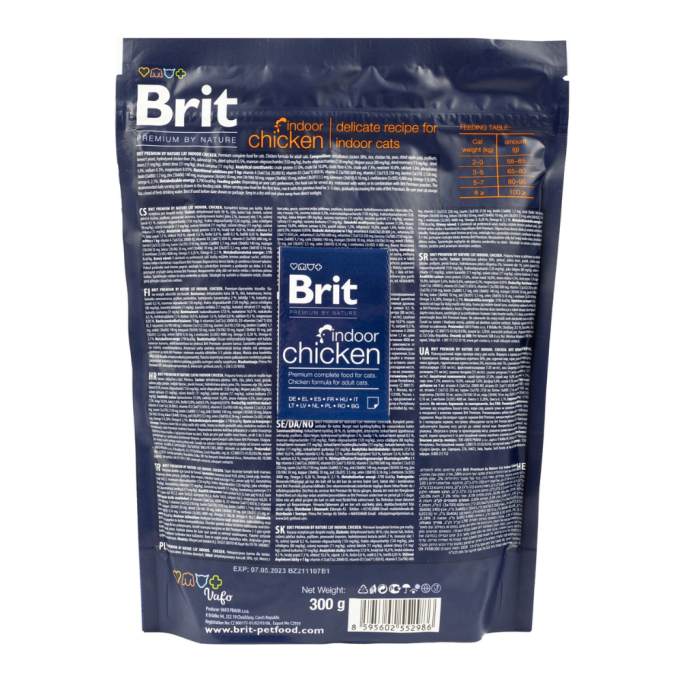 Brit Premium by Nature Cat Indoor Chicken Сухий корм для дорослих котів, які мешкають у приміщенні 300г