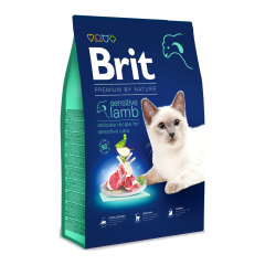 Brit Premium by Nature Cat Sensitive Lamb Сухий корм для дорослих котів з чутливим травленням 8кг