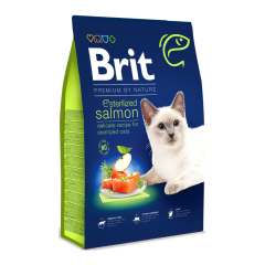Brit Premium by Nature Cat Sterilized Salmon Сухий корм з лососем для стерилізованих котів 8кг