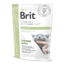 Brit GF Veterinary Diets Cat Diabets Дієтичний сухий беззерновий корм для дорослих котів при цукровому діабеті 400г