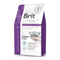 Brit GF Veterinary Diets Cat Gastrointestinal High Fibre Дієтичний сухий беззерновий корм для дорослих котів з підвищеним вмістом клітковини при порушеннях травлення 2кг