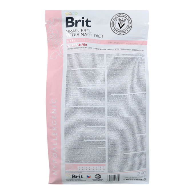Brit GF Veterinary Diets Cat Hypoallergenic Дієтичний сухий беззерновий корм для дорослих котів при харчовій алергії 2кг