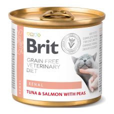 Brit GF Veterinary Diets Cat Renal Дієтичний вологий корм для дорослих котів при нирковій недостатності 200г