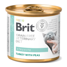 Brit GF Veterinary Diets Cat Struvite Дієтичний вологий корм для дорослих котів при сечокам'яній хворобі 200г