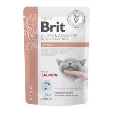 Brit GF Veterinary Diets Cat Renal Дієтичний вологий корм з лососем для дорослих котів при нирковій недостатності 85г 12шт
