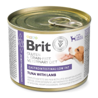 Brit GF VetDiets Dog Gastrointestinal-Low Fat Дієтичний вологий корм з обмеженим вмістом жиру з тунцем і ягням для дорослих собак при порушеннях травлення 200г