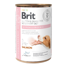 Brit GF VetDiets Dog Hypoallergenic Дієтичний вологий корм з лососем для дорослих собак при харчовій алергії 400г