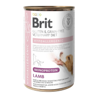 Brit GF VetDiets Dog Hypoallergenic Дієтичний вологий корм з ягням для дорослих собак при харчовій алергії 400г