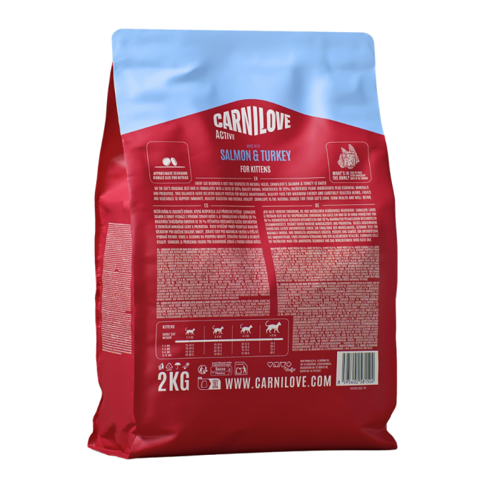 Carnilove Active Salmon & Turkey Kitten Сухий корм з лососем та індичкою для кошенят 2кг