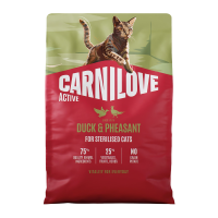 Carnilove Active Duck & Pheasant Sterilised Сухий корм з качкою та фазаном для дорослих стерилізованих котів 2кг