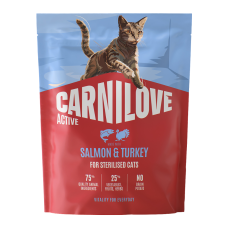 Carnilove Active Salmon & Turkey Sterilised Сухий корм з лососем та індичкою для дорослих стерилізованих котів 400г